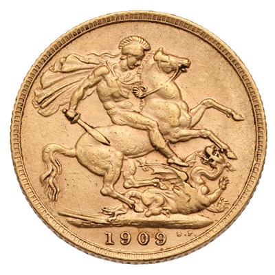 Lot 143 - Edward VII, Sovereign 1909, (Marsh 181,...