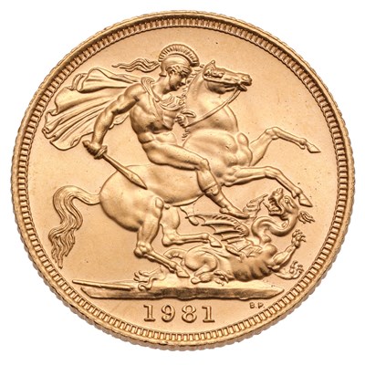 Lot 192 - Elizabeth II, Sovereign 1981, (Marsh 312,...