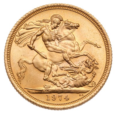Lot 190 - Elizabeth II, Sovereign 1974, (Marsh 307,...