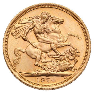 Lot 191 - Elizabeth II, Sovereign 1974, (Marsh 307,...