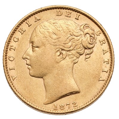 Lot 46 - Victoria, Sovereign 1872, no die no. (Marsh 47,...