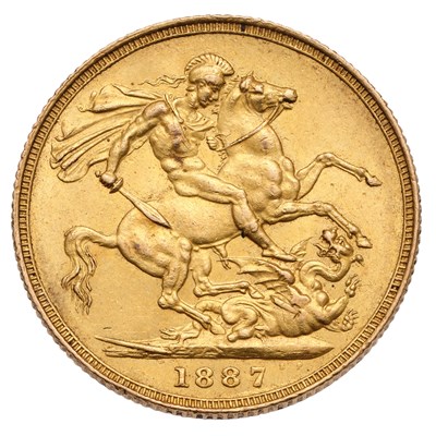 Lot 82 - Victoria, Sovereign 1887, (Marsh 125D, S.3866),...