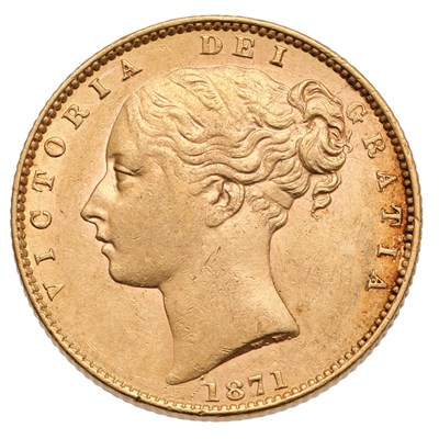 Lot 43 - Victoria, Sovereign 1871, die no. 73, (Marsh...