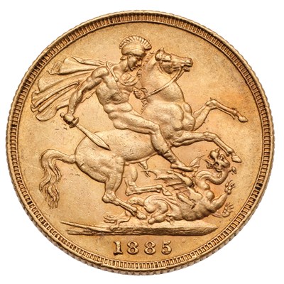 Lot 69 - Victoria, Sovereign 1885S, Sydney Mint, St....