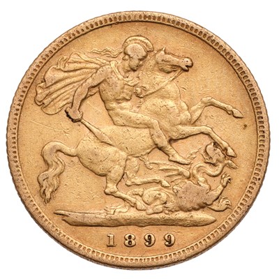 Lot 115 - Victoria, Half Sovereign 1899, (Marsh 494,...