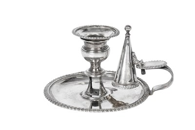 Lot A George III Silver Chamber-Candlestick