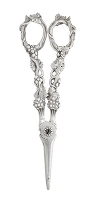Lot A Pair of William IV Silver Grape-Scissors