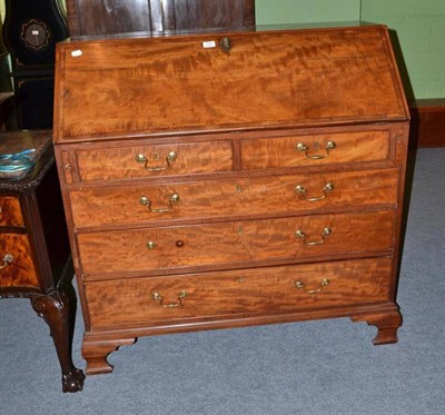 Lot 308 - Georgian mahogany bureau