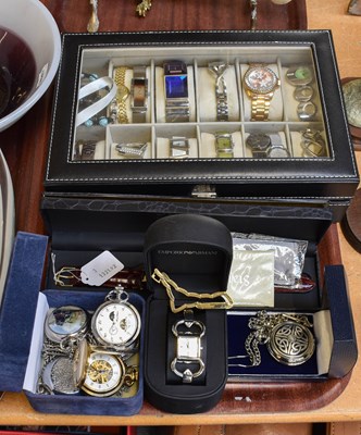 Lot 251 - Two Lady's Emporio Armani Wristwatches,...
