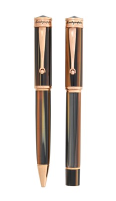 Lot A Montegrappa Ducale Ball-Point Pen and Rollerball Pen