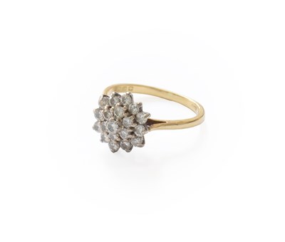 Lot 237 - An 18 Carat Gold Diamond Cluster Ring, the...