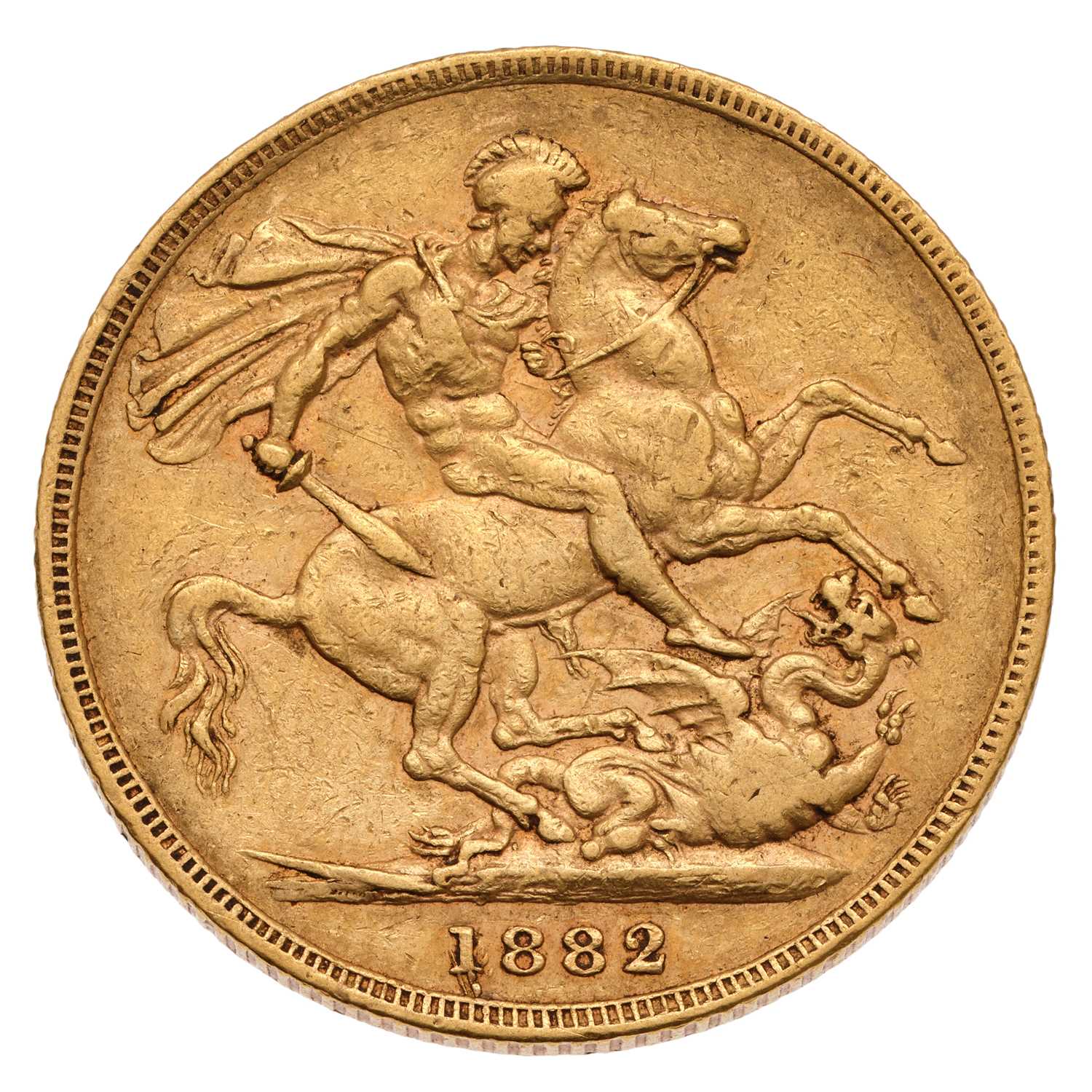 Lot 144 - Victoria, Sovereign 1882M, Melbourne Mint, no...