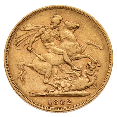 Lot 144 - Victoria, Sovereign 1882M, Melbourne Mint, no...