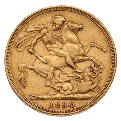 Lot 151 - Victoria, Sovereign 1890; near very fine