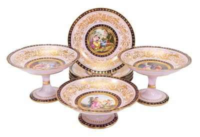 Lot 146 - A Vienna Style Porcelain Part Dessert Service,...