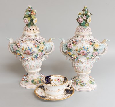 Lot 76 - A Coalport "Batwing" Cup and Saucer, together...