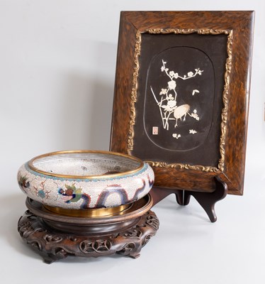 Lot 137 - Chinese Cloisonné Bowl, white ground and...
