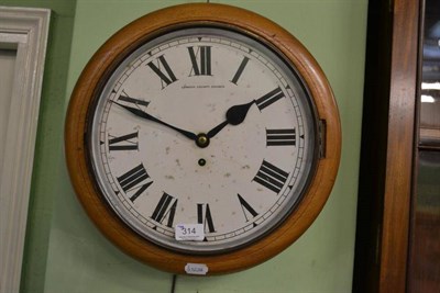 Lot 314 - Wall clock with circular dial