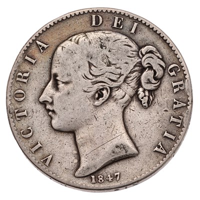 Lot 50 - Victoria, Crown 1847, cinquefoil stops, (Bull...