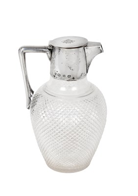 Lot A Victorian Silver-Mounted Cut-Glass Claret-Jug