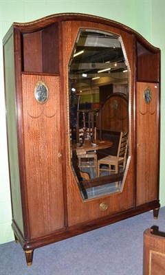 Lot 326 - Art Deco French armoire and bedstead