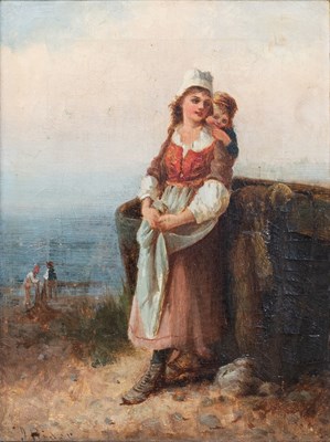 Lot 1157 - J* Rider (19th Century) Young fishergirls...