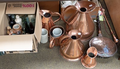 Lot 72 - Various 19th Century Copper Measures, two...