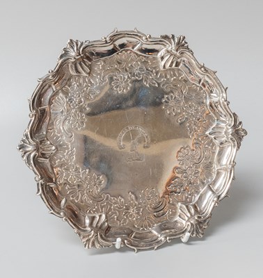 Lot 130 - A George II Scottish Silver Waiter, Maker's...