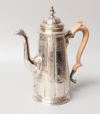 Lot 140 - A George II Silver Coffee-Pot, by William...