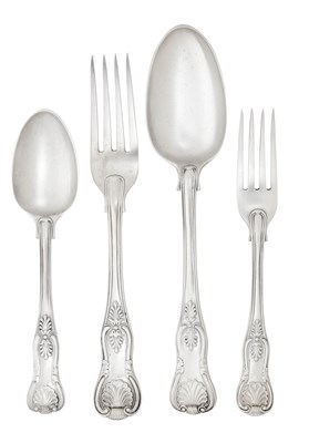 Lot A George IV and Later Silver Table-Service