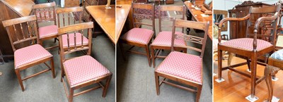 Lot 1374 - A Set of Four George III Mahogany Dining...