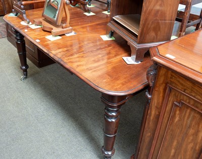 Lot 1381 - A Victorian Mahogany Dining Table, with one...