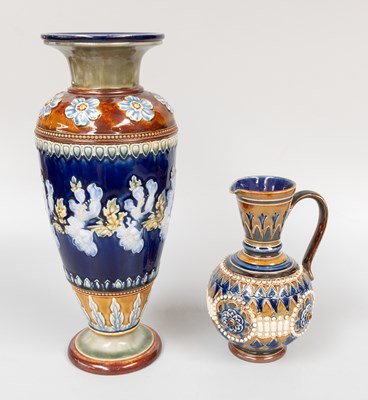 Lot 12 - A Doulton Lambeth Slater Ware Pottery Vase,...