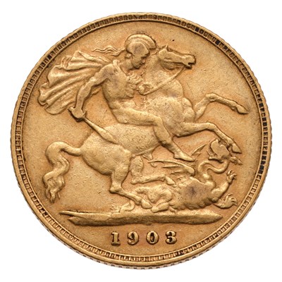 Lot 194 - Edward VII, Half Sovereign 1903; good fine