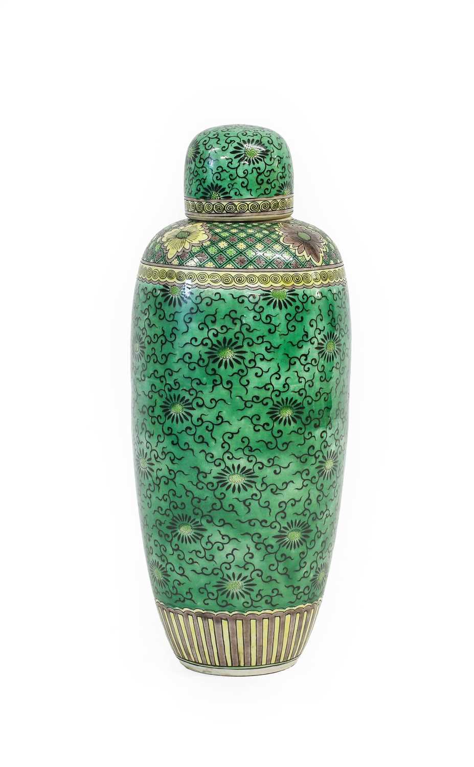Lot 38 - A Chinese Porcelain Vase and Cover, 19th...