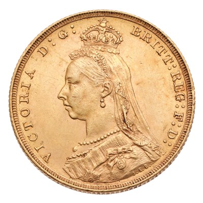 Lot 149 - Victoria, Sovereign 1889; extremely fine with...