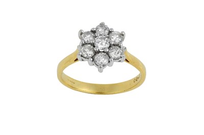 Lot 2270 - An 18 Carat Gold Diamond Cluster Ring the...