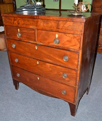 Lot 337 - A straight front mahogany four height chest of drawers