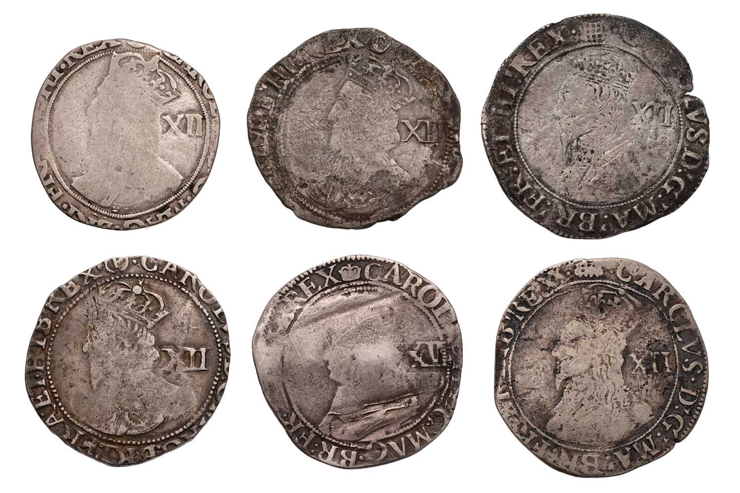 Lot 25 - Assorted Charles I Shillings, 6 in total,...