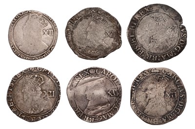 Lot 25 - Assorted Charles I Shillings, 6 in total,...