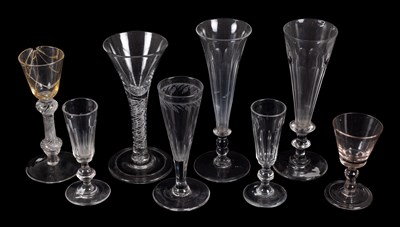 Lot 18 - A Wine Glass, circa 1770, with trumpet-shaped...