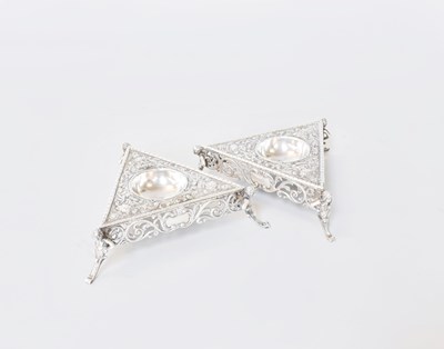 Lot 88 - A Pair of German Silver Salt Cellars, by...