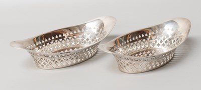 Lot 134 - A Pair of Victorian Silver Bon-Bon Dishes, by...