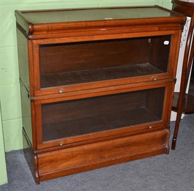 Lot 343 - A two-tier Globe Wernicke style mahogany bookcase