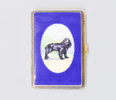 Lot 93 - A George V Brass and Enamel Cigarette-Case,...