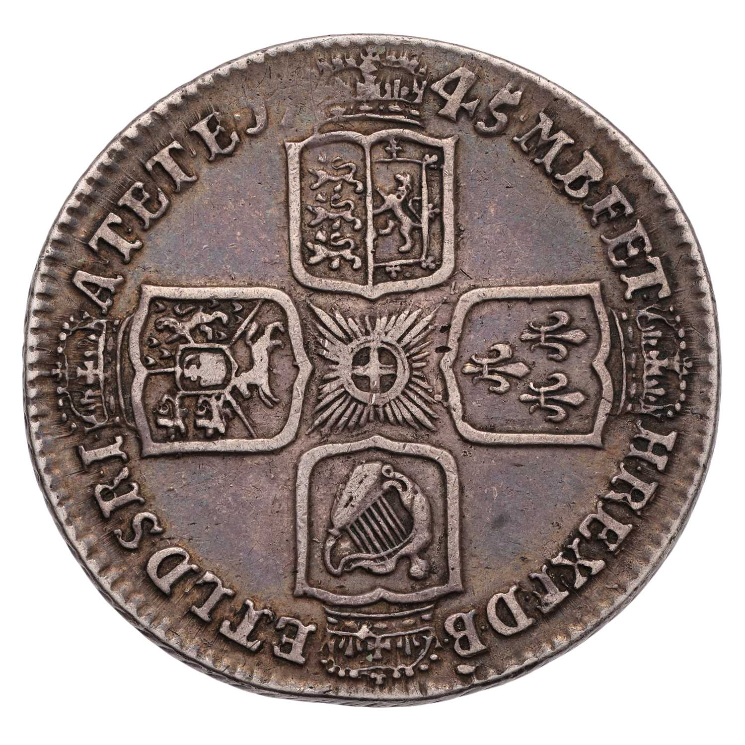 Lot 34 - George II, Shilling 1745, LIMA below bust,...