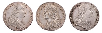 Lot 36 - George II, Shilling 1758, plain angles, (Bull...