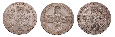 Lot 36 - George II, Shilling 1758, plain angles, (Bull...