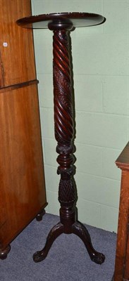 Lot 346 - Carved mahogany plant stand