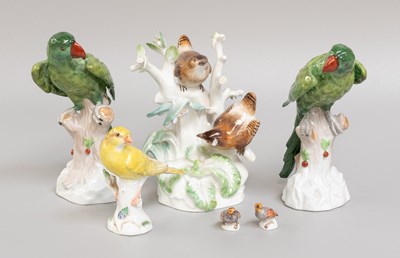 Lot 108 - Two 19th Century Meissen Bird Models, (both...